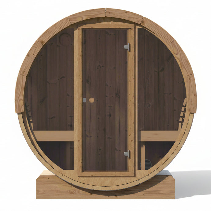SaunaLife Model E7G 4-Person Outdoor Barrel Sauna
