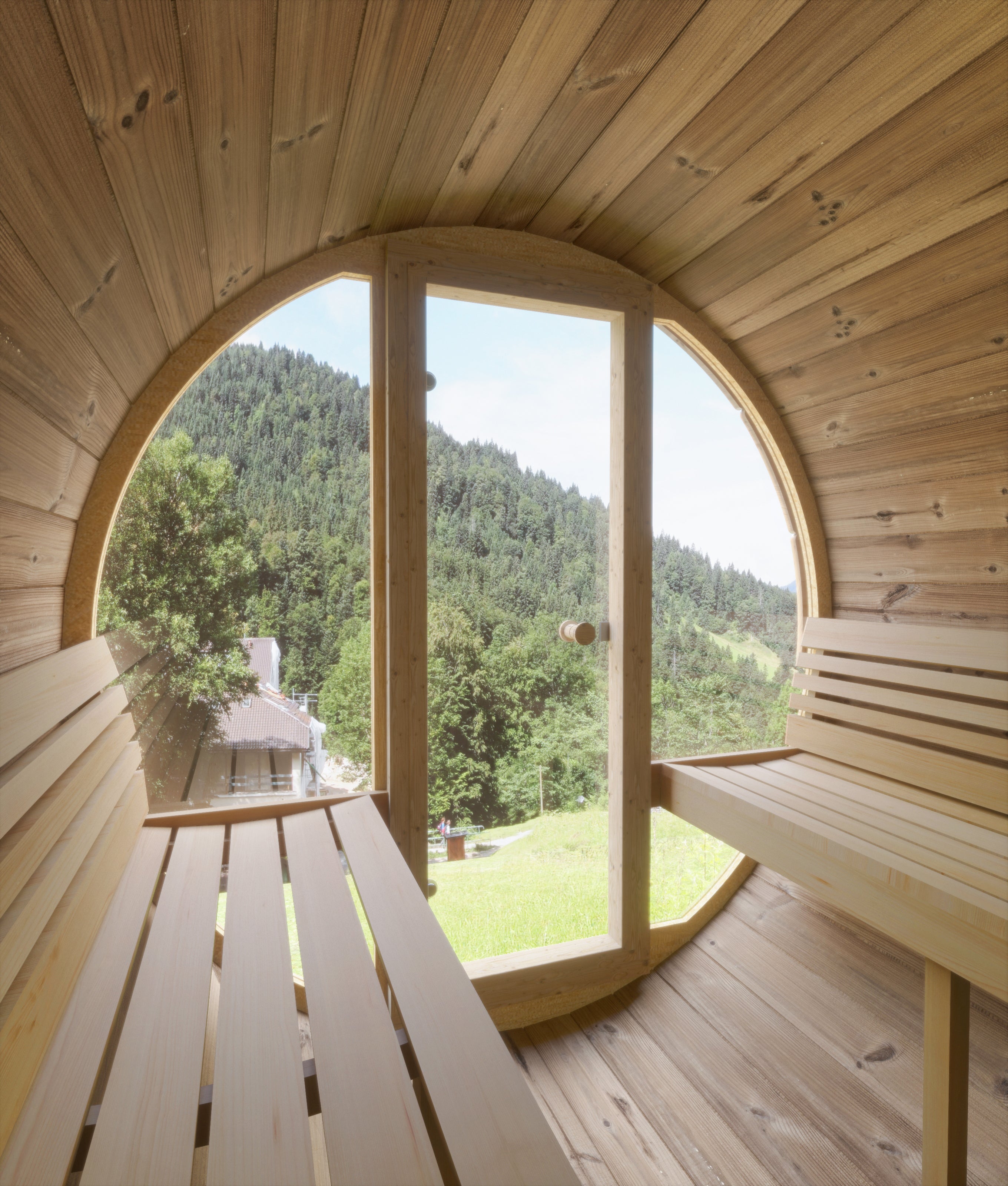 SaunaLife Model E8G 6-Person Outdoor Barrel Sauna