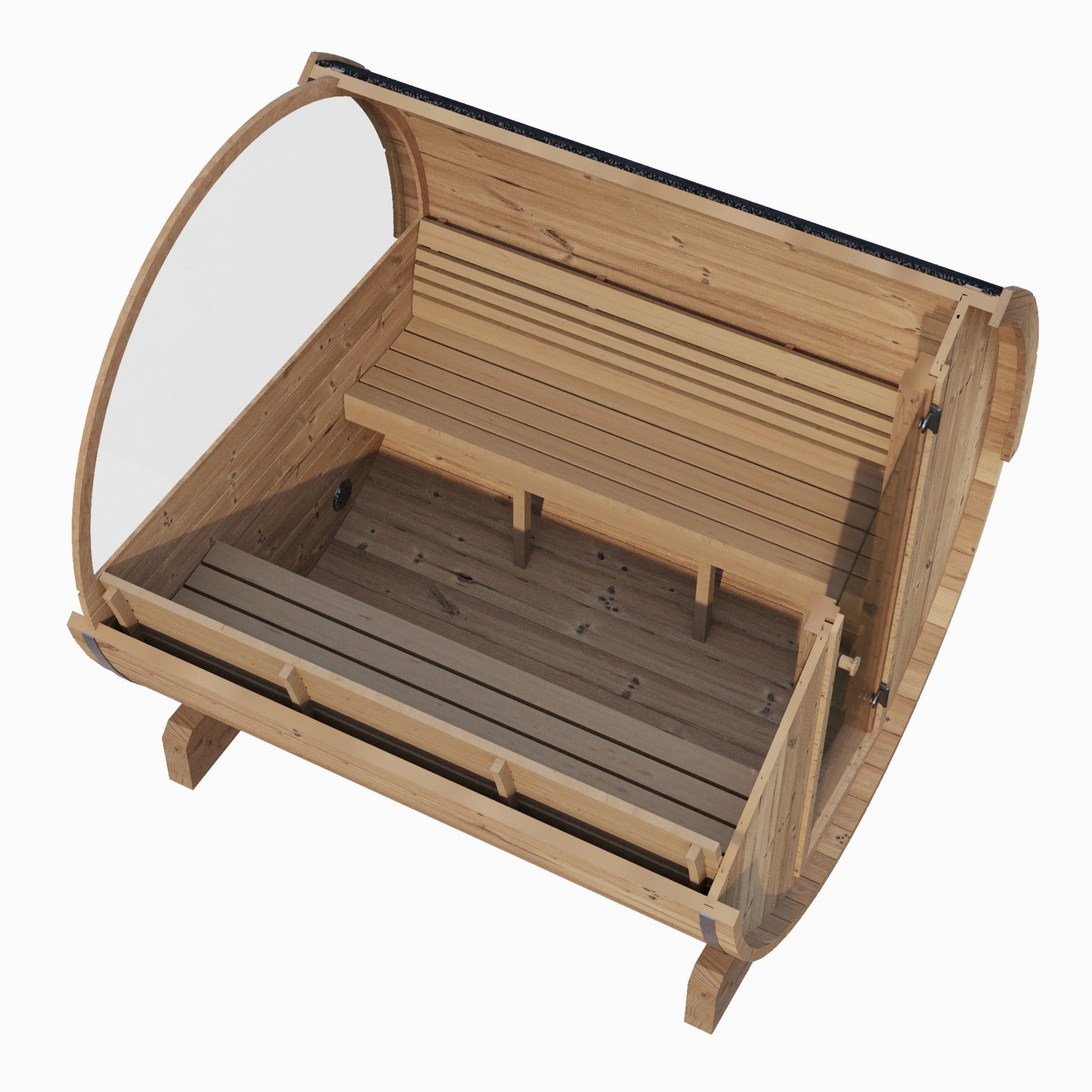SaunaLife Model E8W 6-Person Outdoor Barrel Sauna