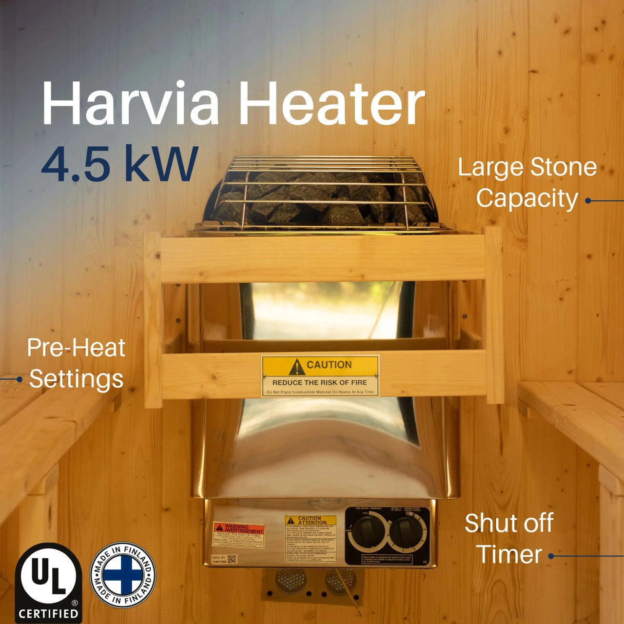 Arnica 4-Person Outdoor Rustic Cedar Traditional Square Wet/Dry Sauna