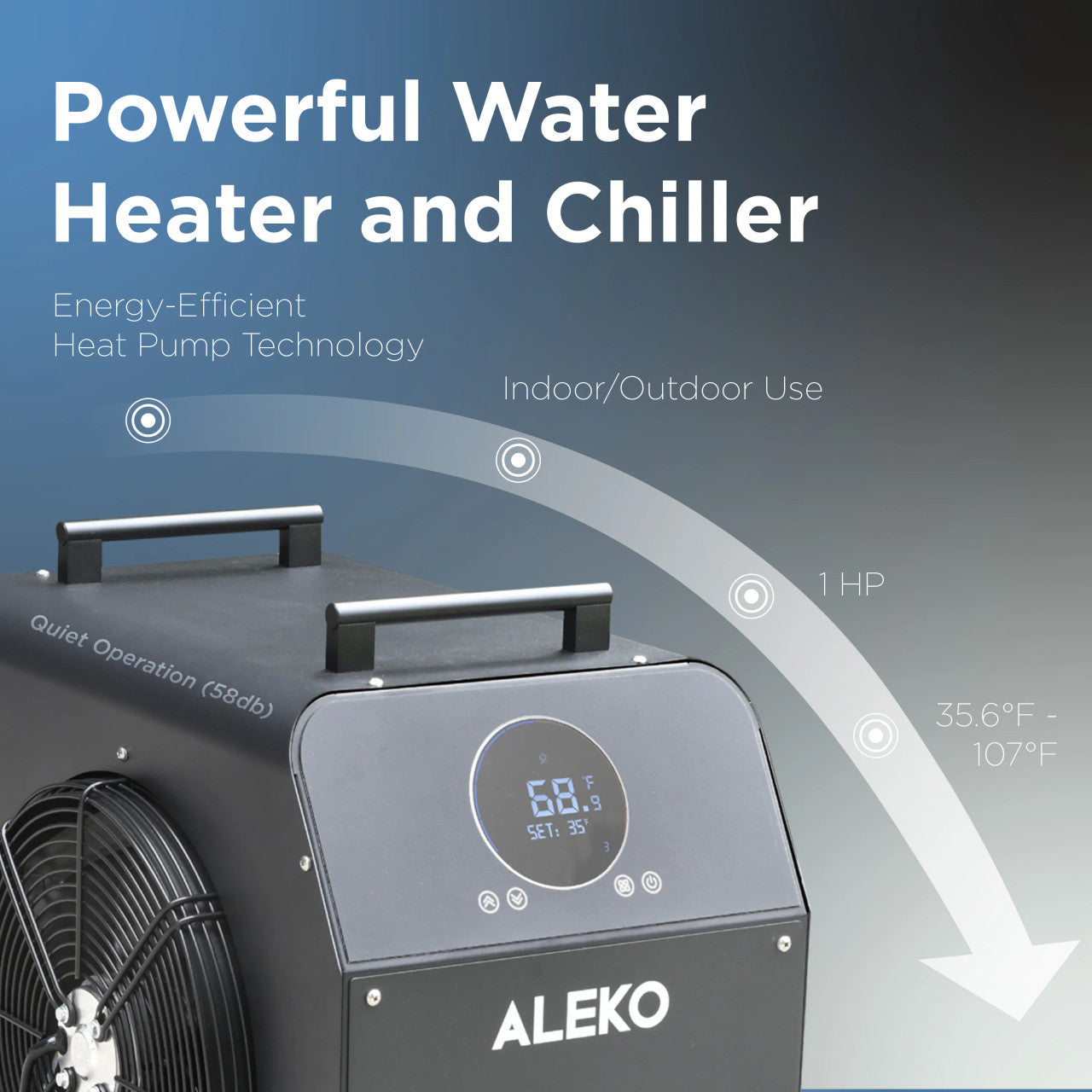 Arctica Inflatable Cold Plunge and 1 HP Chiller & Heater Kit – 1-2 People