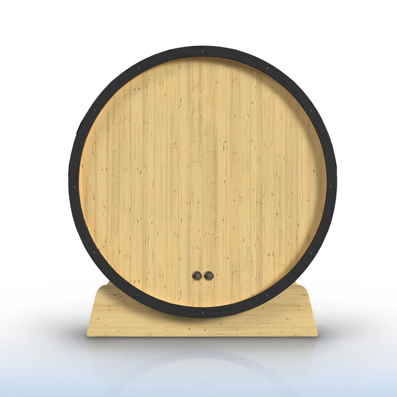 Anemona 6-8 Person Outdoor Finland Pine Traditional Barrel Wet/Dry Sauna with Porch