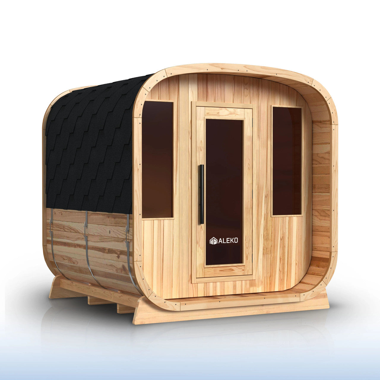 Arnica 4-Person Outdoor Rustic Cedar Traditional Square Wet/Dry Sauna