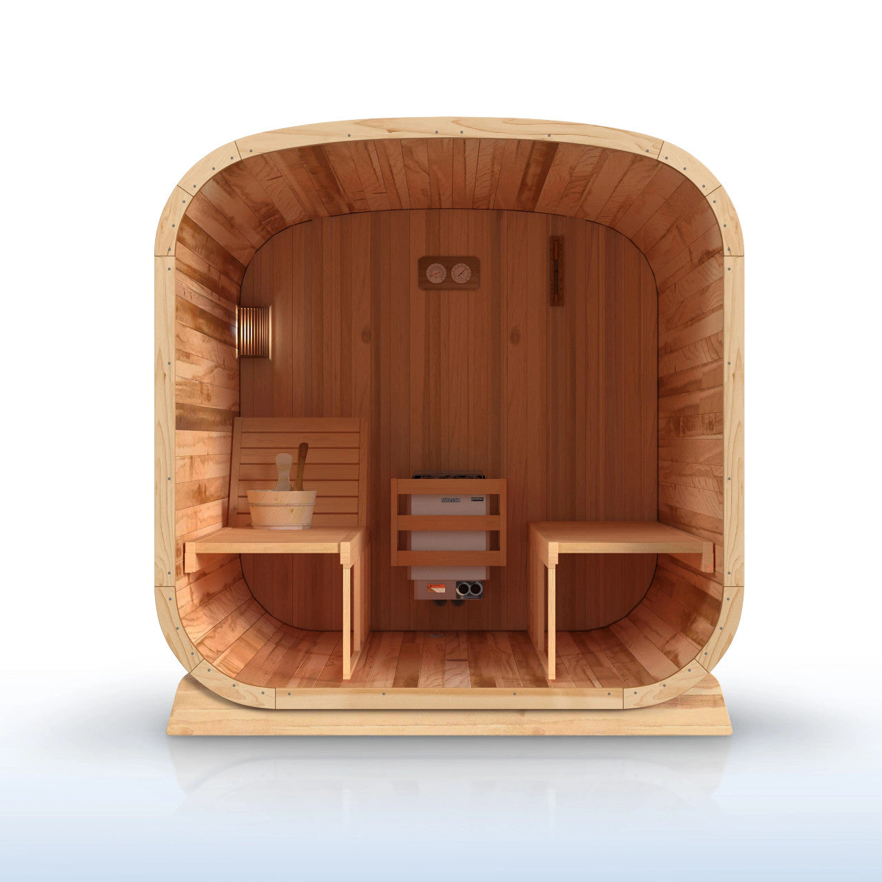 Arnica 6-Person Outdoor Rustic Cedar Traditional Square Wet/Dry Sauna