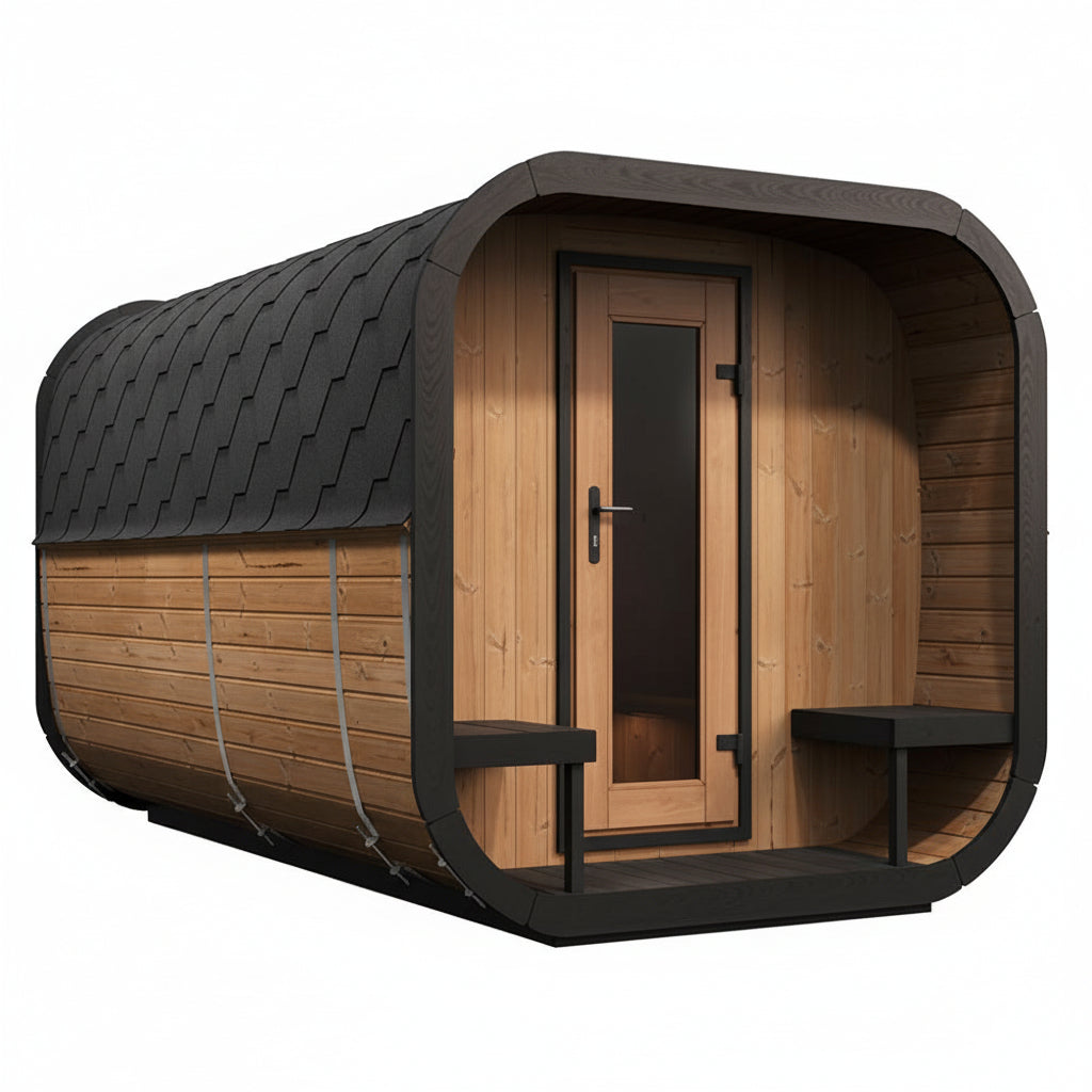 SaunaLife Model CL12GCP 8-Person Outdoor Traditional Sauna