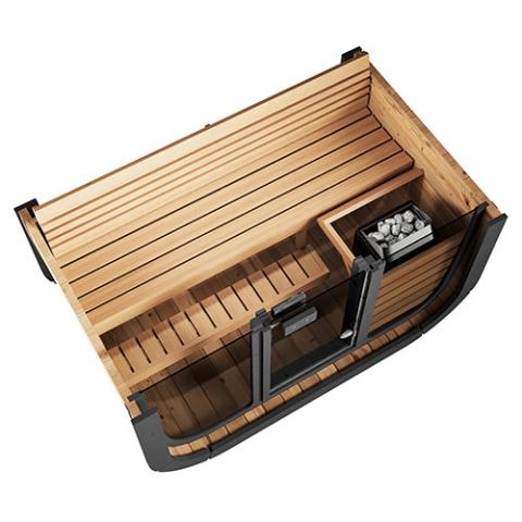 SaunaLife Model CL4G 3-Person Outdoor Cube Sauna