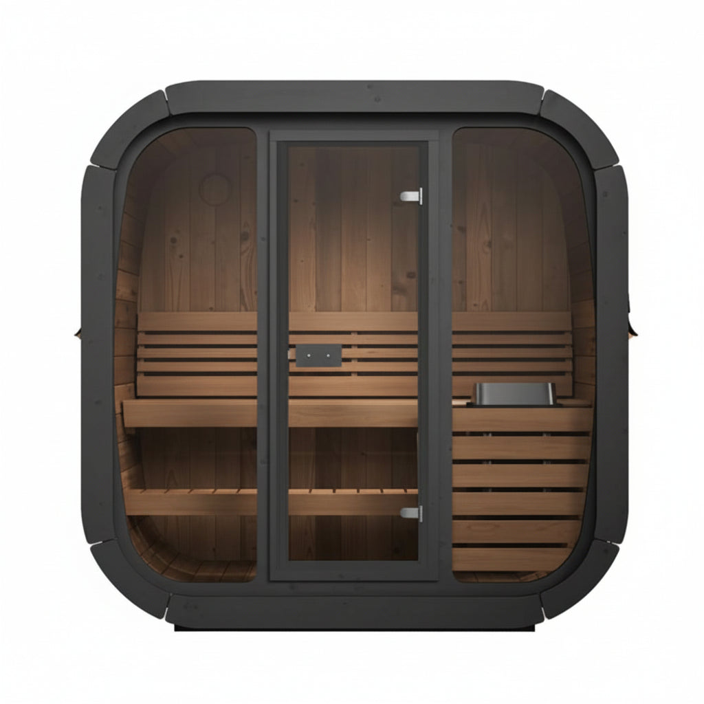SaunaLife Model CL4G 3-Person Outdoor Cube Sauna