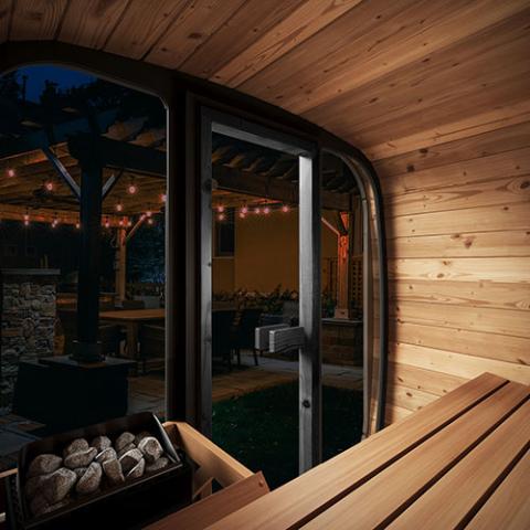 SaunaLife Model CL4G 3-Person Outdoor Cube Sauna