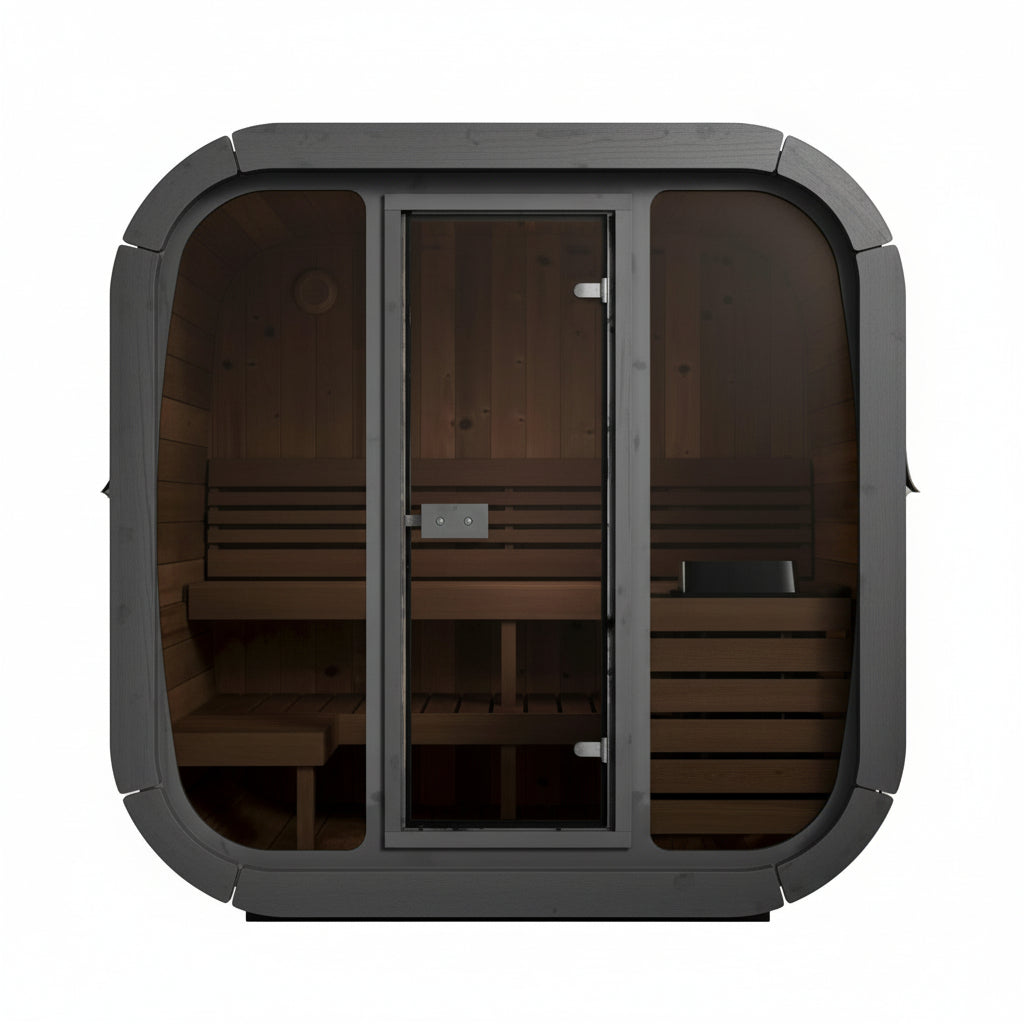 SaunaLife Model CL5G 4-Person Outdoor Cube Sauna