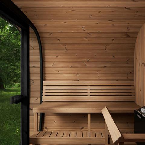 SaunaLife Model CL7G 6-Person Outdoor Cube Sauna