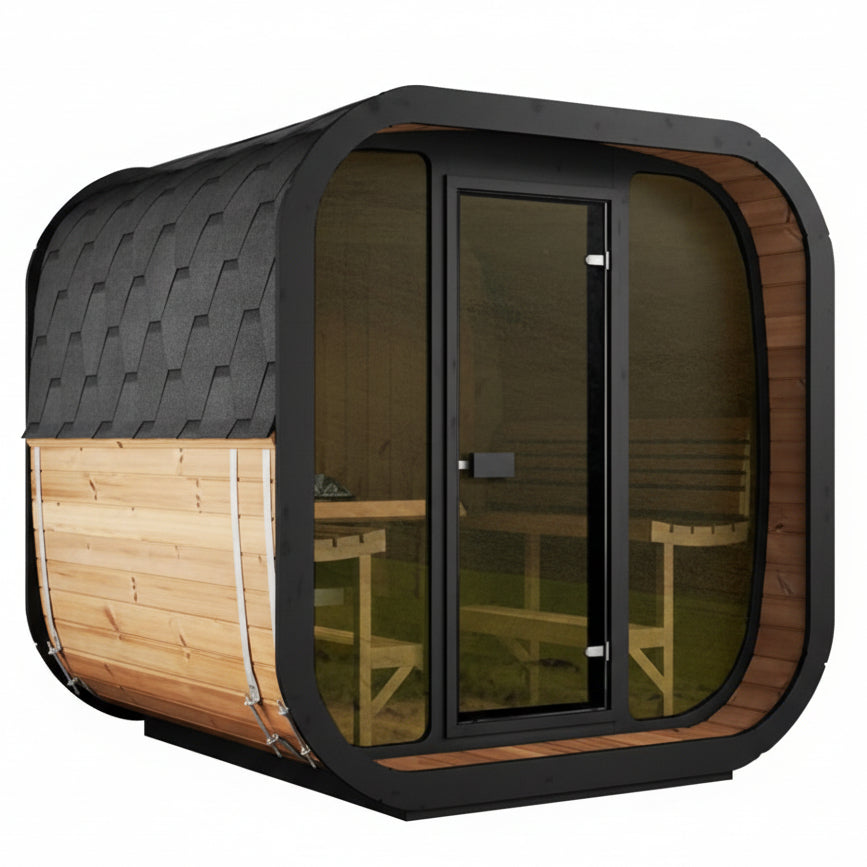 SaunaLife Model CL7G 6-Person Outdoor Cube Sauna