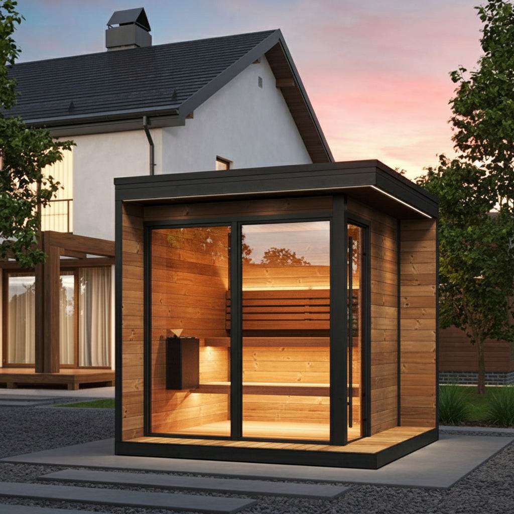 SaunaLife Model GL6 6-Person Luxury Outdoor Traditional Sauna