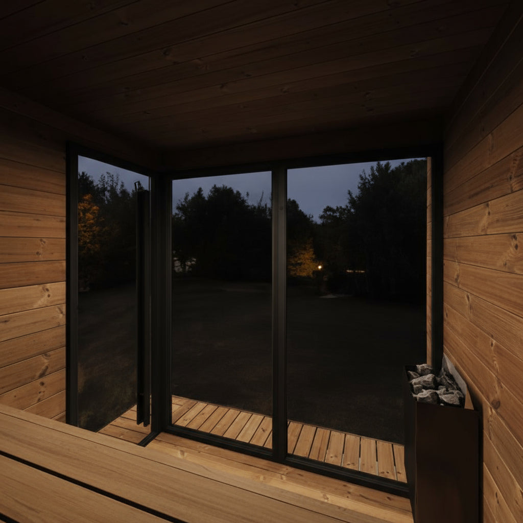 SaunaLife Model GL6 6-Person Luxury Outdoor Traditional Sauna