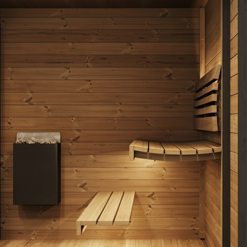 SaunaLife Model GL6 6-Person Luxury Outdoor Traditional Sauna