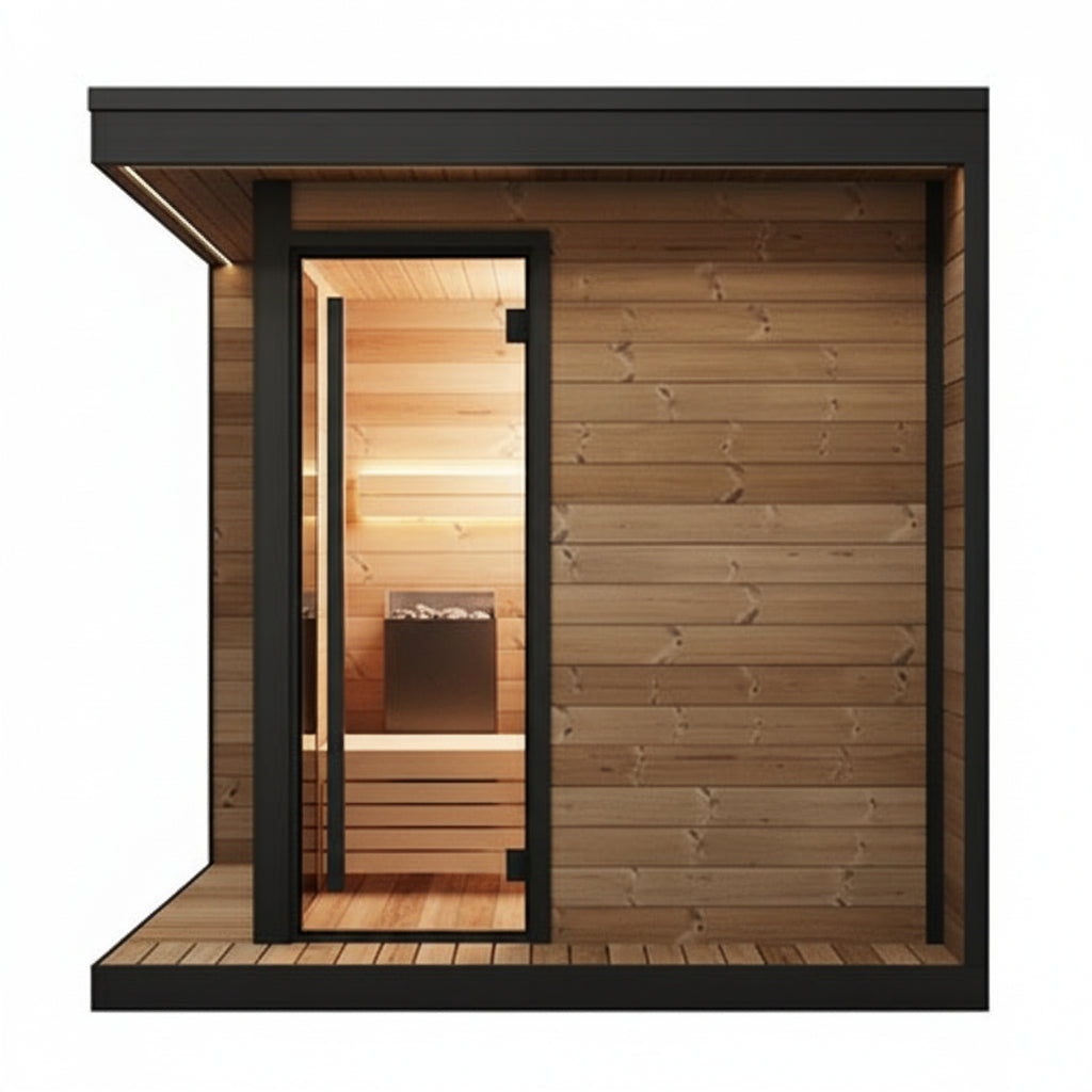 SaunaLife Model GL6 6-Person Luxury Outdoor Traditional Sauna