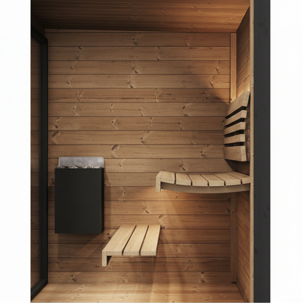 SaunaLife Model GL4 4-Person Luxury Outdoor Traditional Sauna