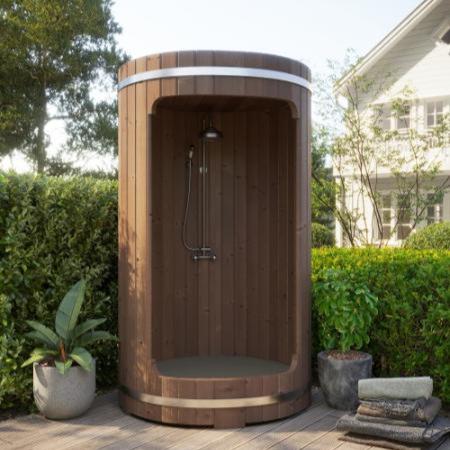 SaunaLife Model R3 Outdoor Barrel Shower