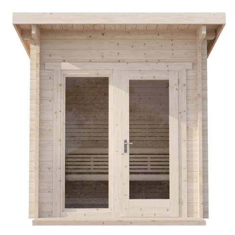 SaunaLife Model G4 6-Person Outdoor Cabin Sauna Kit