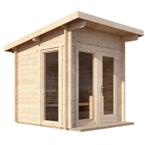 SaunaLife Model G4 6-Person Outdoor Cabin Sauna Kit