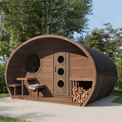 SaunaLife Model G11 8-Person Outdoor Traditional Sauna