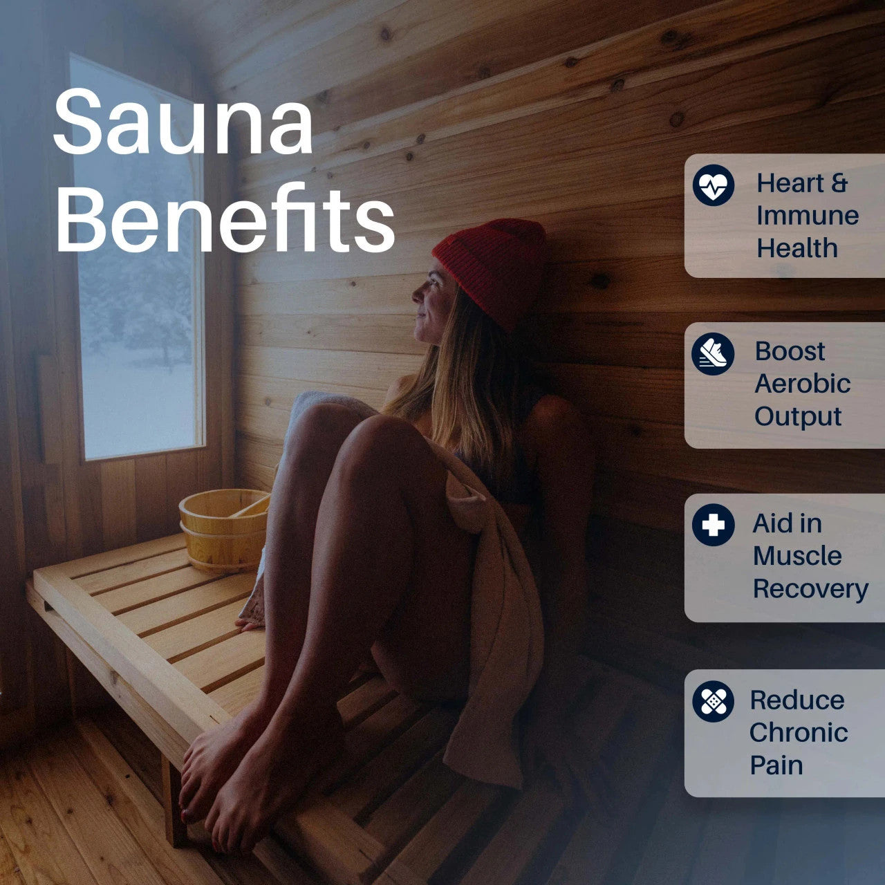 Arnica 4-Person Outdoor Rustic Cedar Traditional Square Wet/Dry Sauna