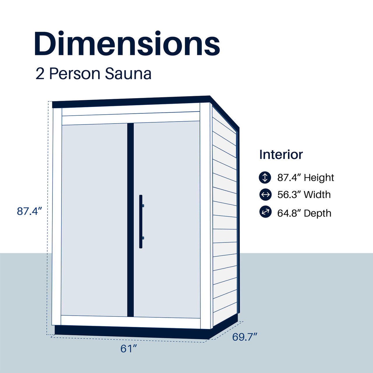 Aris 2-Person Outdoor Thermowood Traditional Wet/Dry Sauna