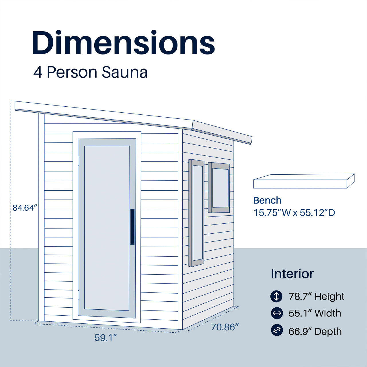 Selenia 4-Person Outdoor Red Cedar Traditional Wet/Dry Sauna with Black Accents