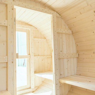 WAJA Panoramic View Cedar Barrel Sauna