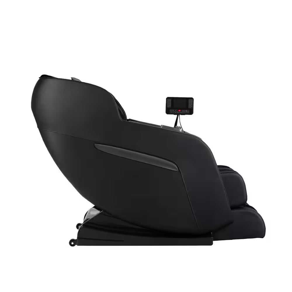 Regal Series Black Faux Leather Reclining 2D Massage Chair with 8 Massage Chair Rollers and 2-Stage Zero Gravity