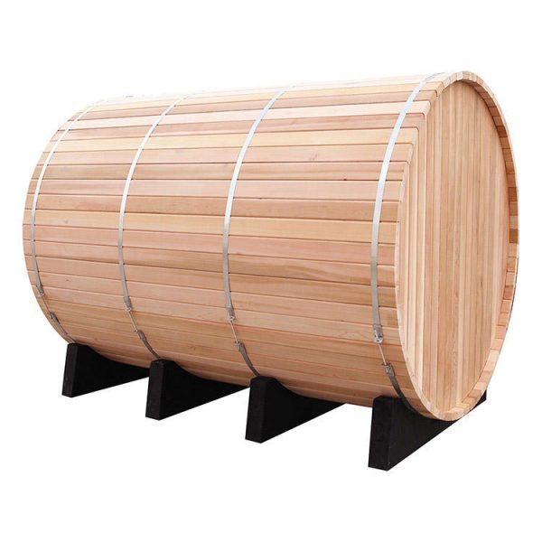 WAJA Cedar Barrel Sauna with Porch