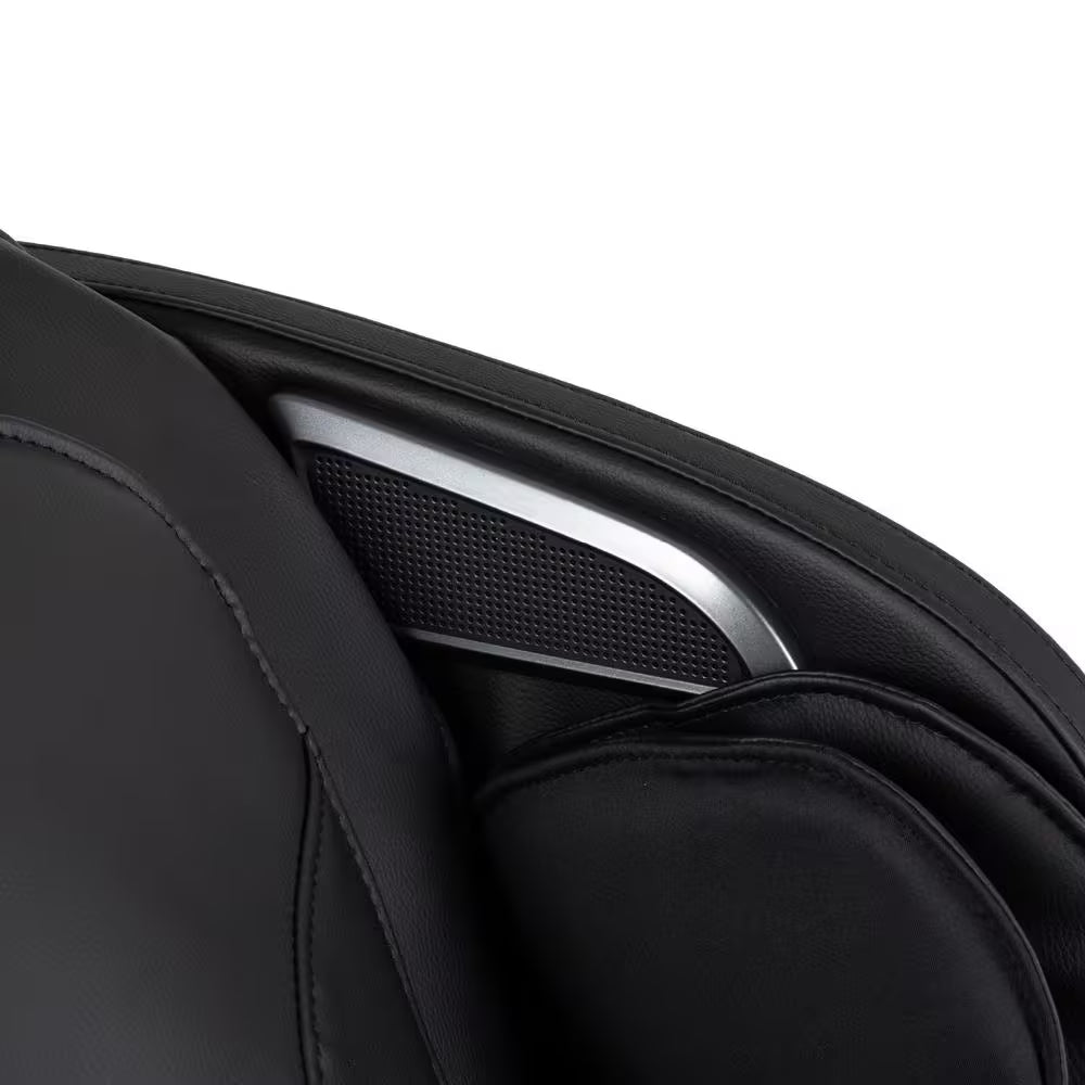 Regal Series Black Faux Leather Reclining 2D Massage Chair with 8 Massage Chair Rollers and 2-Stage Zero Gravity