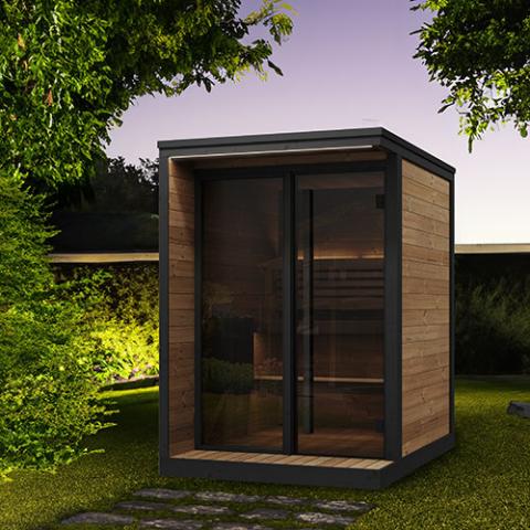 SaunaLife Model GL4 4-Person Luxury Outdoor Traditional Sauna